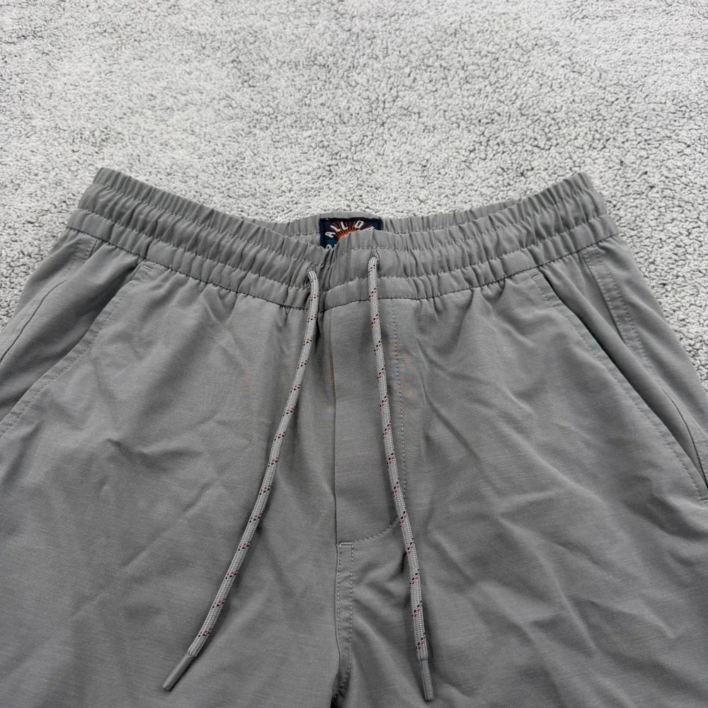 Faherty All Day Shorts Mens XS Light Gray Drawstring Lined Performance Stretch